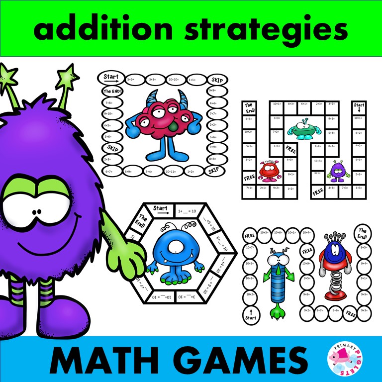 Addition Facts Games Monsters Edition Made By Teachers