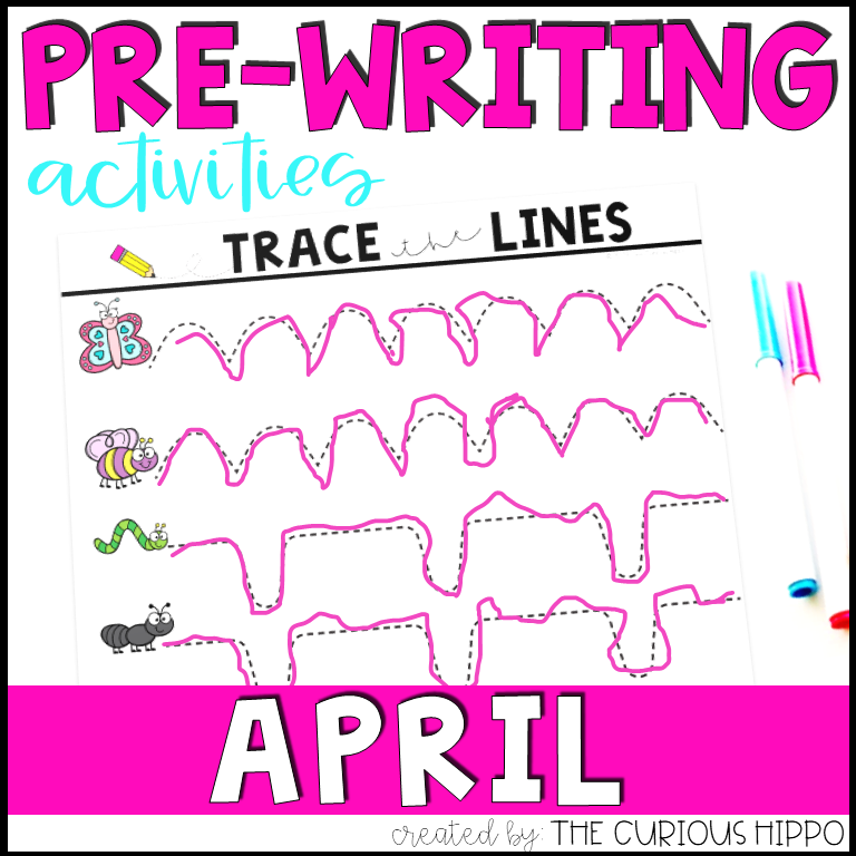 Pre-writing Activities for April Printable Worksheets