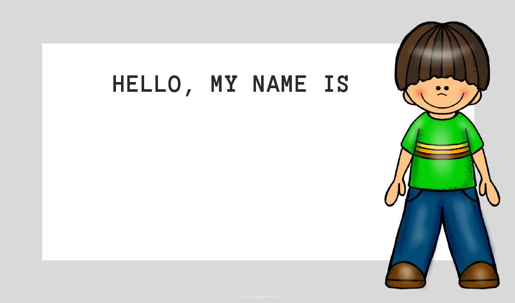 Editable Name Tags Kids Edition Volume 1 Made By Teachers