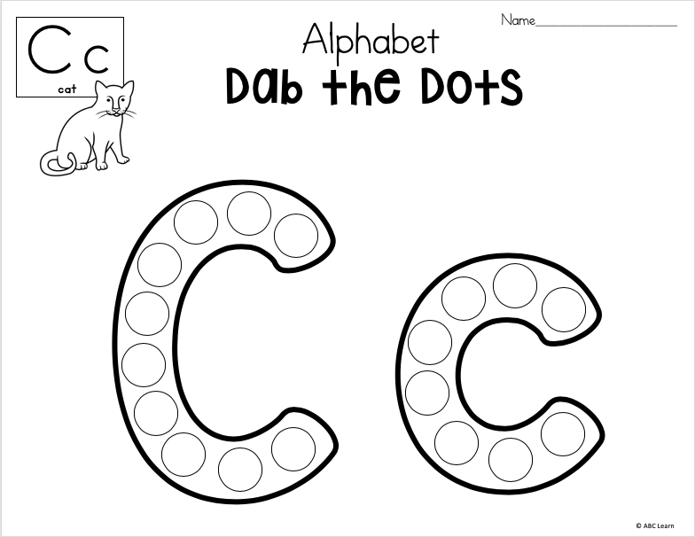 Dab the Alphabet Worksheets - Letter C | Made By Teachers