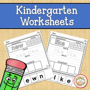 Dolch Kindergarten Sight Word Worksheets