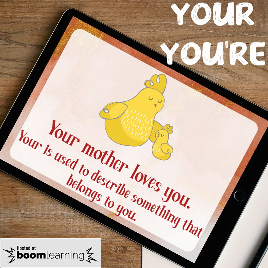 Your You're BOOM Cards Distance Learning