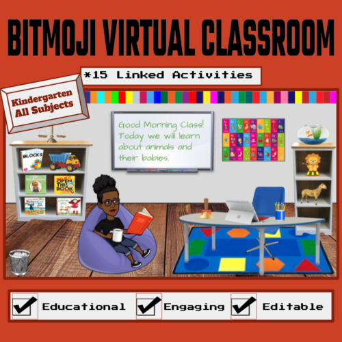 Bitmoji Virtual Classroom for Kindergarten (All Subjects) - Made By