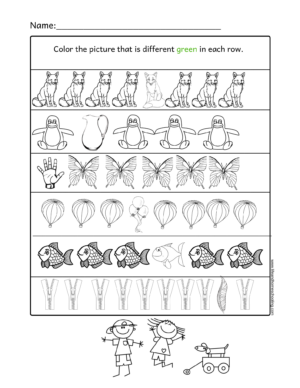 Which one is different preschool activity - Made By Teachers