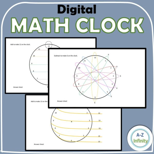Digital Math Clock DistaLearners Made By Teachers