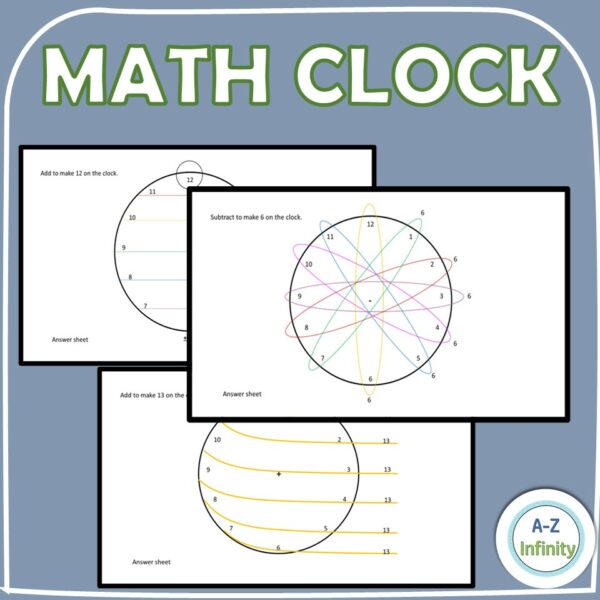 Math Clock Fun Sheet Printable Made By Teachers
