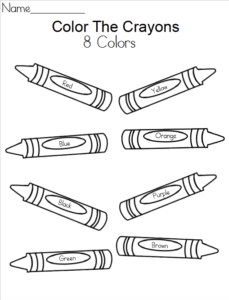 Free Color Words Worksheet for Preschool and Kindergarten - Made By