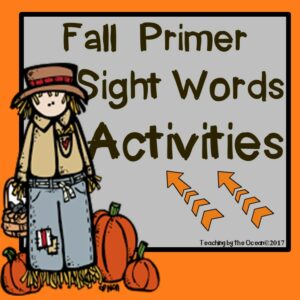 Primer Sight Words Worksheets - Fall Themed