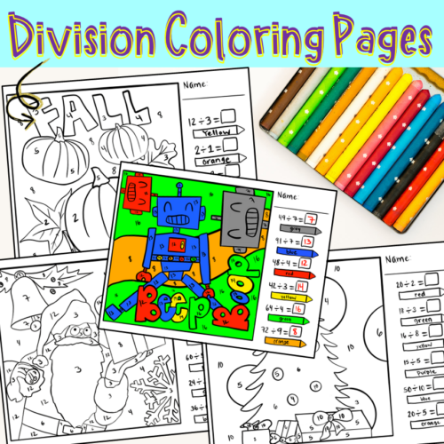division coloring pages madebyteachers