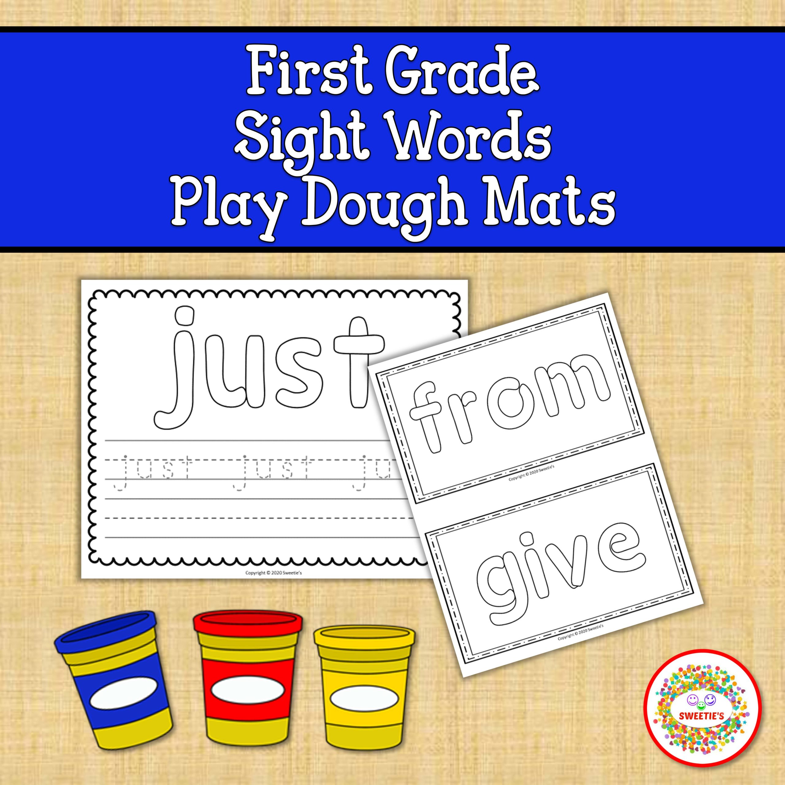 Playdough Sight Word Mats First Grade