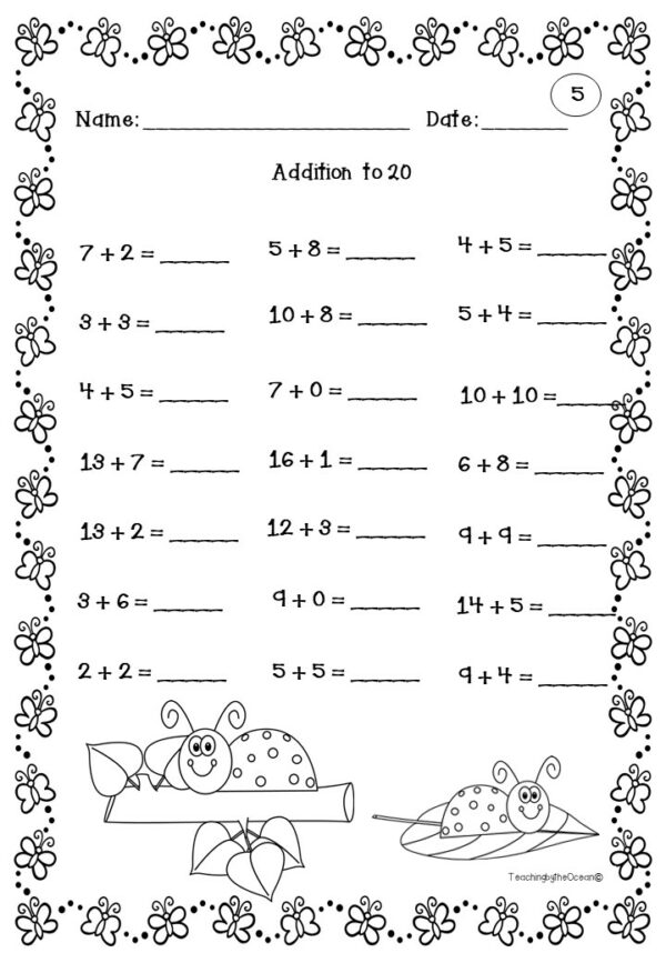 Addition and Subtraction to 20 Fact Fluency - Freebie - Made By Teachers