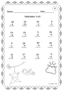 Addition and Subtraction to 20 Fact Fluency - Freebie - Made By Teachers