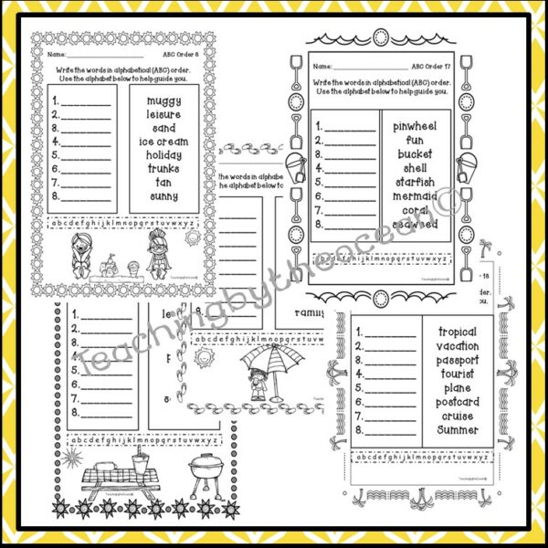 summer abc order made by teachers