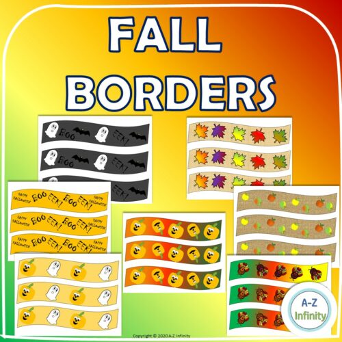 ASSORTED FALL BULLETIN BOARD BORDERS Made By Teachers