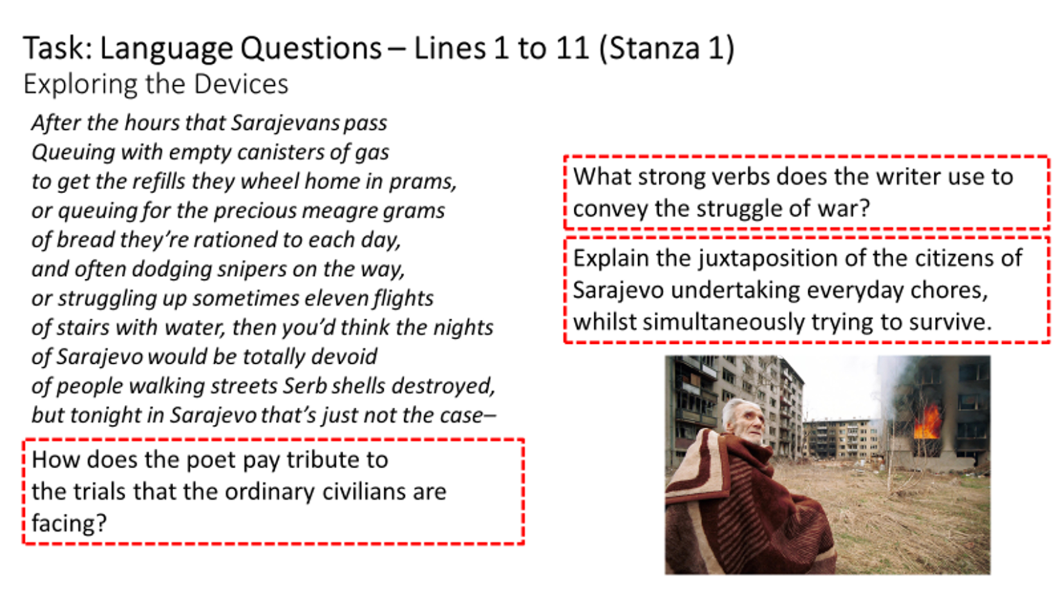 Poetry Analysis 'The Bright Lights of Sarajevo’ by Tony Harrison
