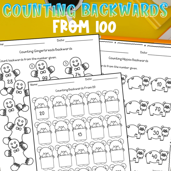 Counting Backwards From 100 Worksheets | BOOM Cards | Distance Learning