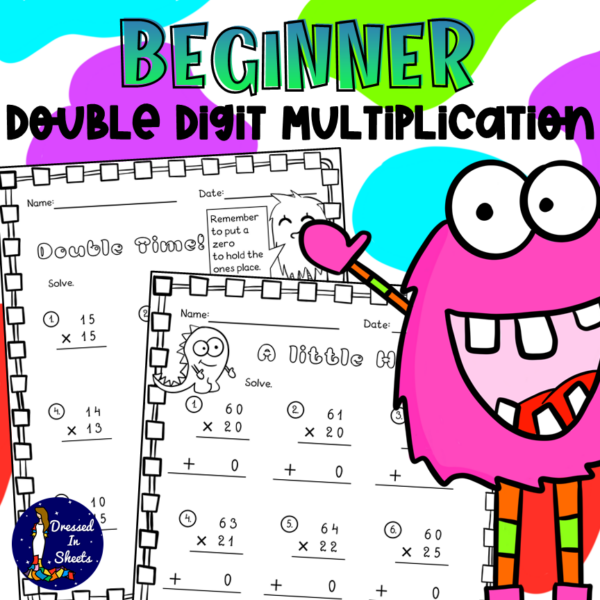 Double Digit Multiplication for Beginners Worksheets - Made By Teachers
