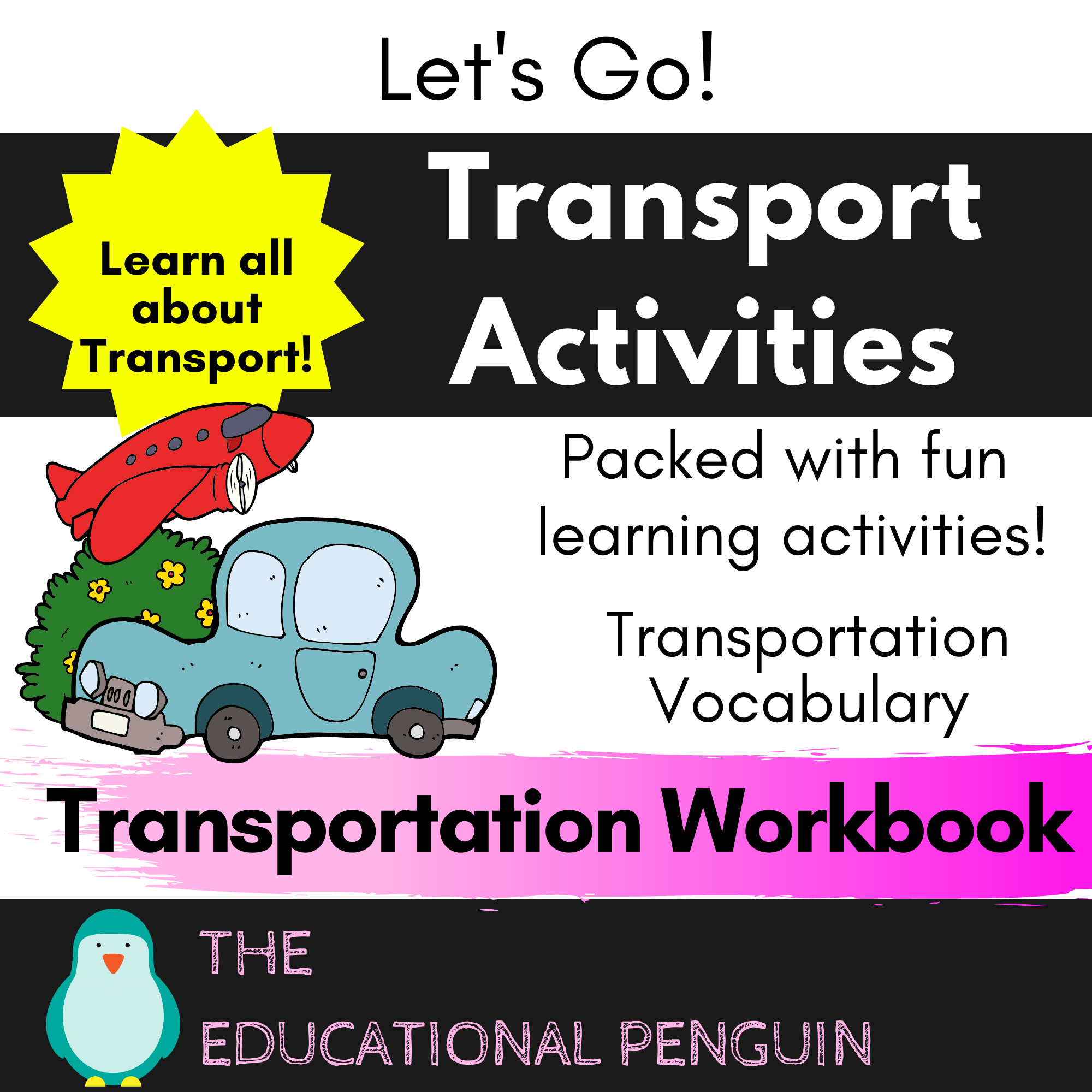 Transport and Vehicles Vocabulary Activity Workbook