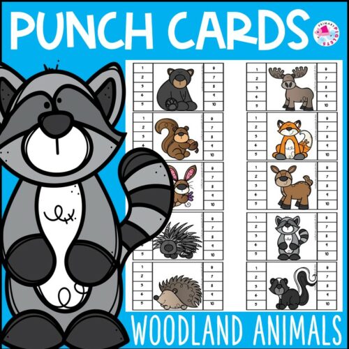 Woodland Animals Punch Cards Behavior Management Made By Teachers
