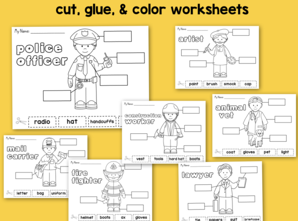 community helpers worksheets activities kindergarten preschool made