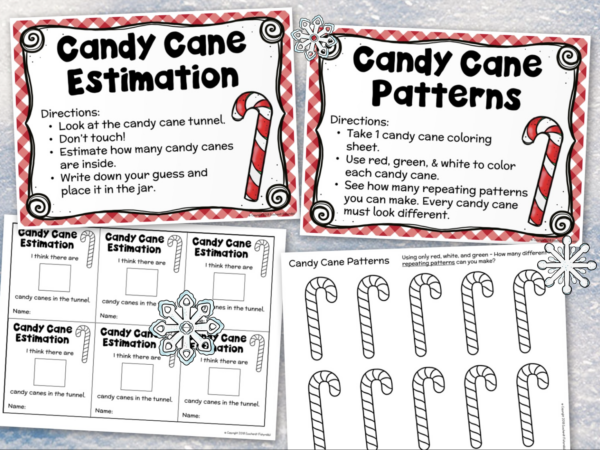 Candy Cane Activities Math Science Holiday Christmas Centers - Made By ...