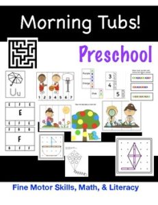 Preschool Morning Bins- Fine Motor Activities! | Made By Teachers