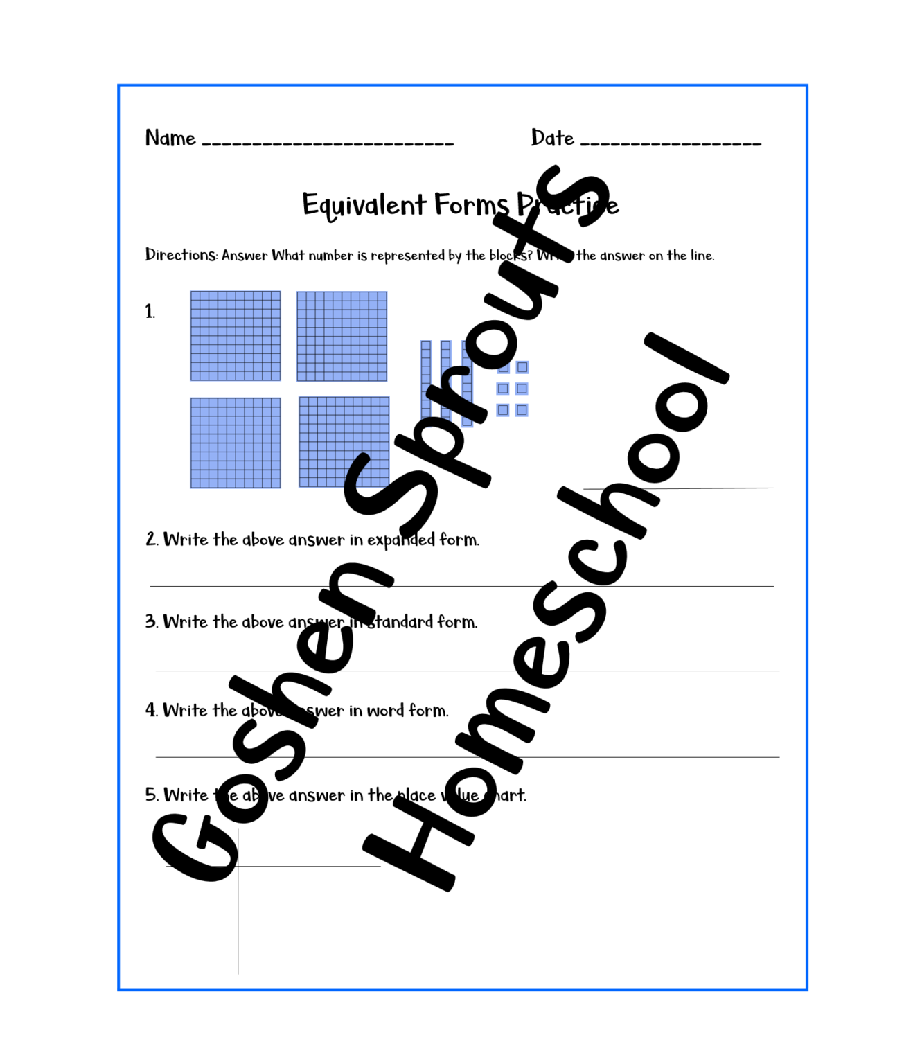 Equivalent Forms Worksheets Poster And Game Use With Time4Learning Gr 