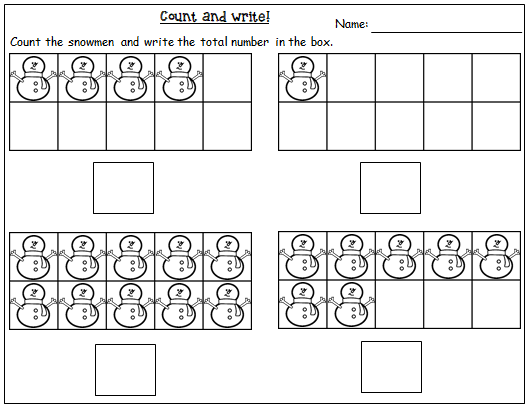 Snowman Theme Ten Frames Worksheets (1-10) - Made By Teachers