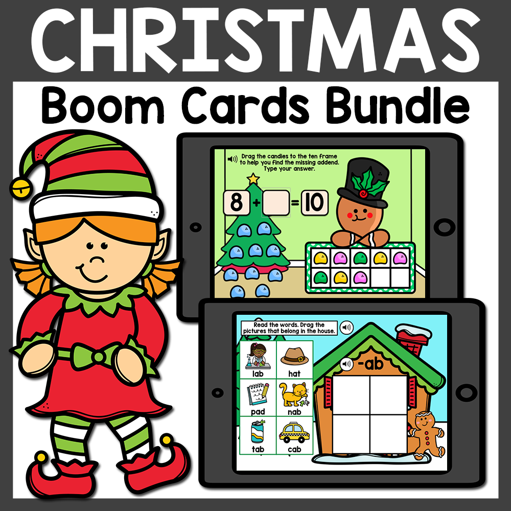 Christmas Boom Cards Bundle | December Boom Cards Distance Learning