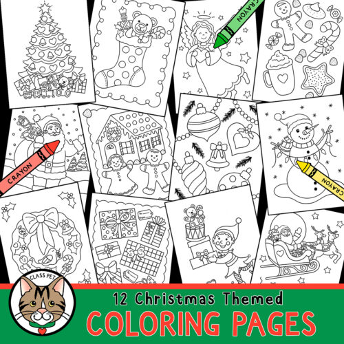 Christmas Coloring Pages for Preschool | Kindergarten | First Grade