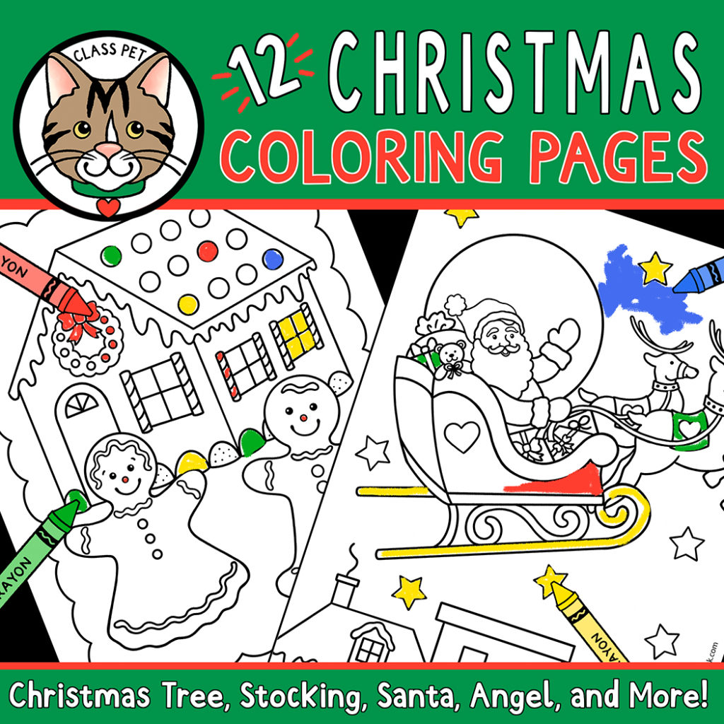 Christmas Coloring Pages for Preschool | Kindergarten | First Grade