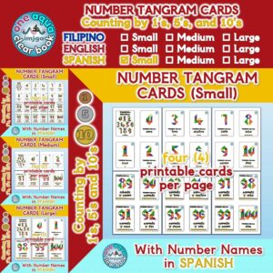 Spanish Number Tangram Cards (Small)