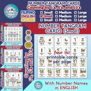 English Number Tangram Cards (Small)