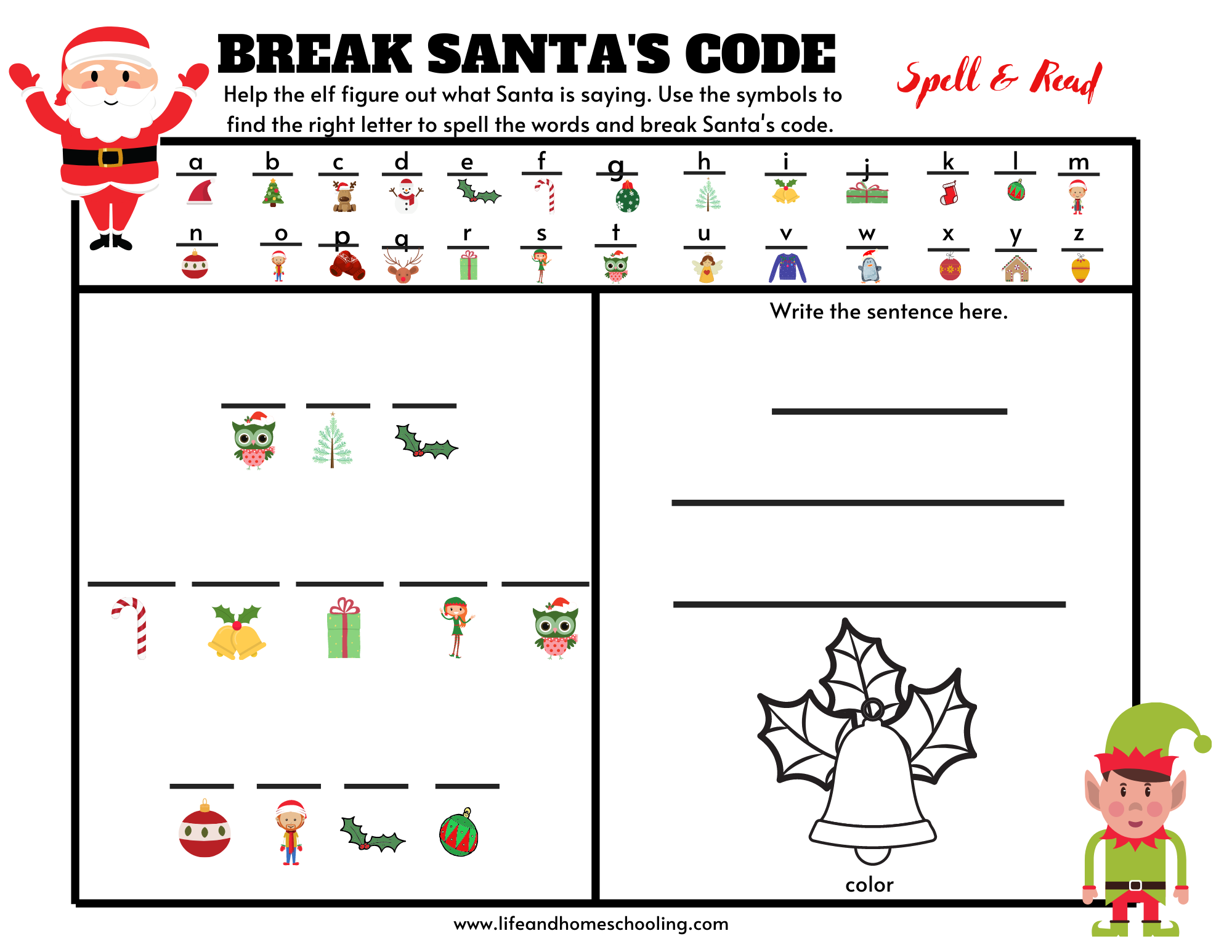 Christmas Spelling and Writing Activity - Made By Teachers