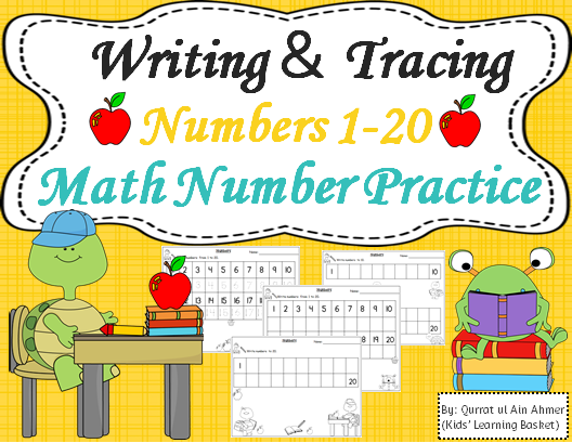 Writing and Tracing Numbers 1-20 Printable Worksheets
