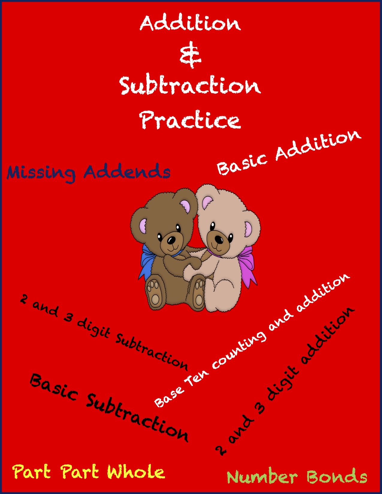 Part Part Whole - Addition - Subtraction Printable Worksheets