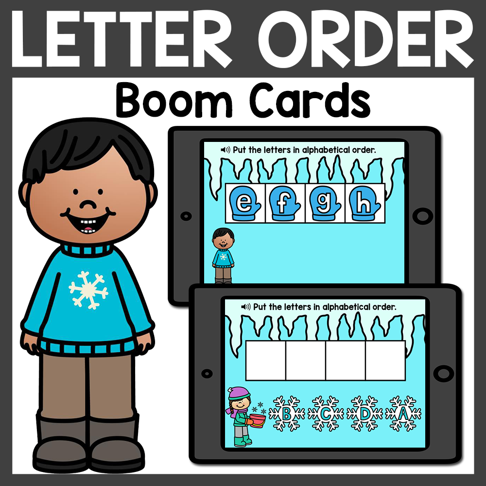 Letter ABC Order Boom Cards | Winter Boom Cards