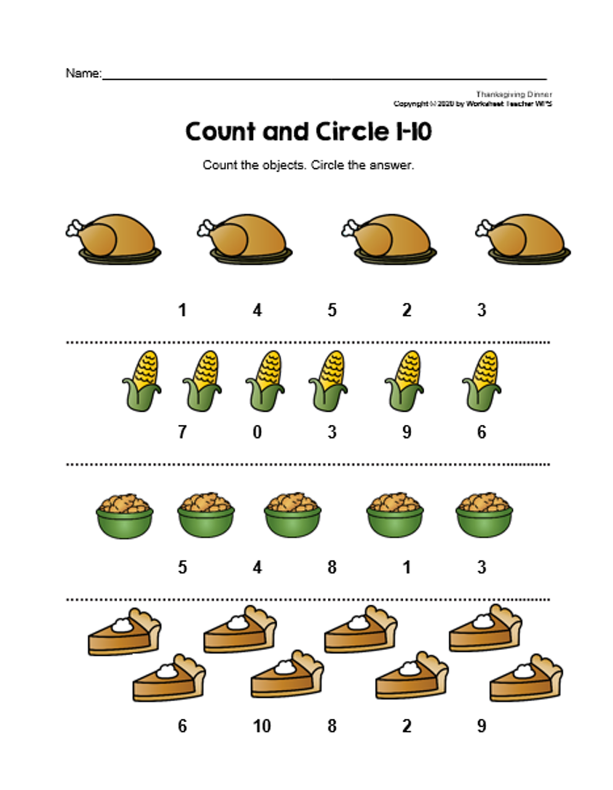 10 Thanksgiving Preschool Worksheets - Made By Teachers