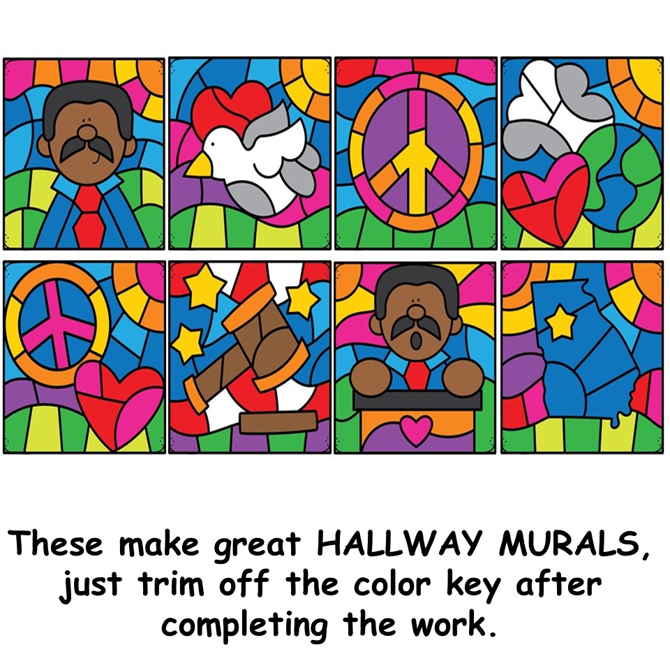Martin Luther King Jr Multiplication Color By Number Bundle Made By 