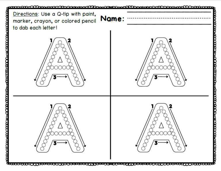 letter dabs alphabet activities a to z practice 78 pages made