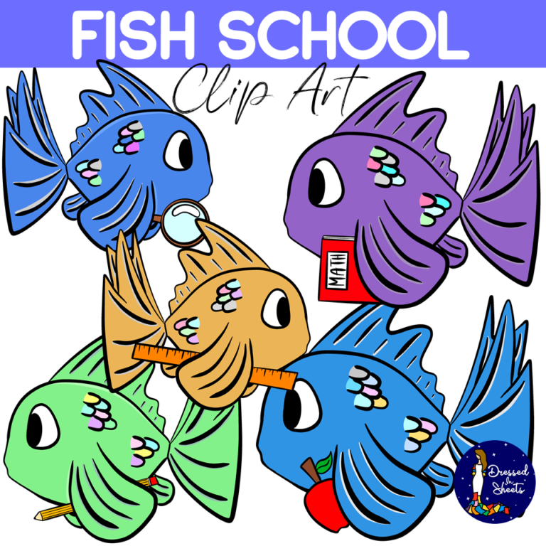 Fish School Clip Art | Made By Teachers