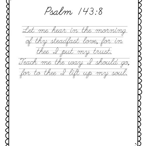 bible verse copywork about love in cursive made by teachers