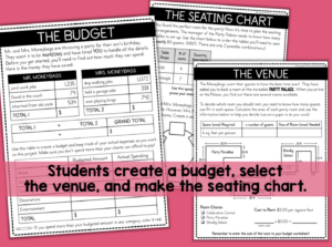 PLAN A PARTY Project Based Learning PBL Math | Made By Teachers