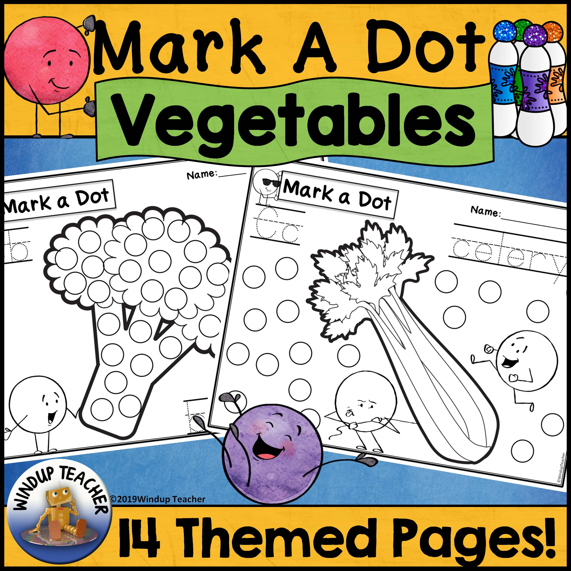 Vegetables Dot Dauber Set Printables