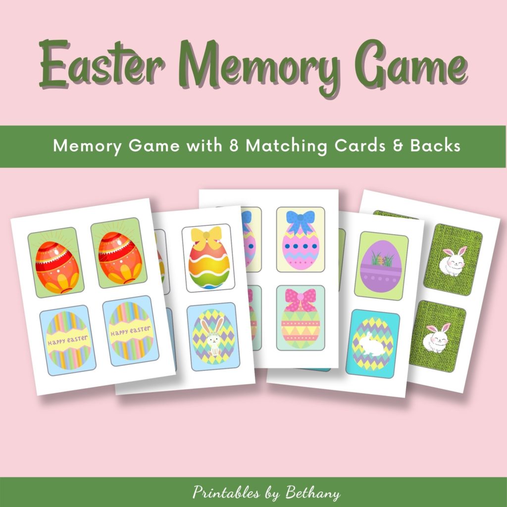 Easter Egg Themed Printable Memory Matching Game Made By Teachers