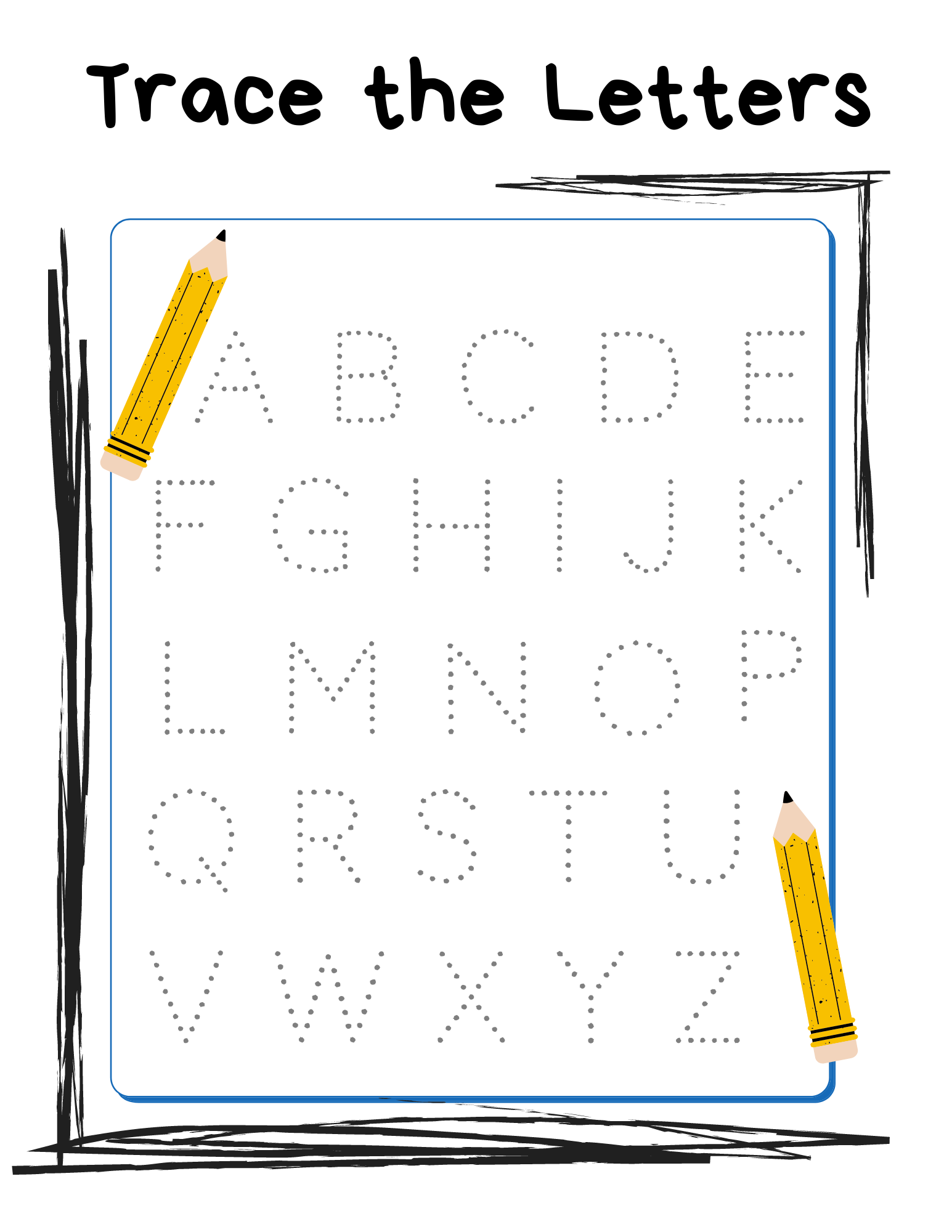 Trace Letters single page Made By Teachers