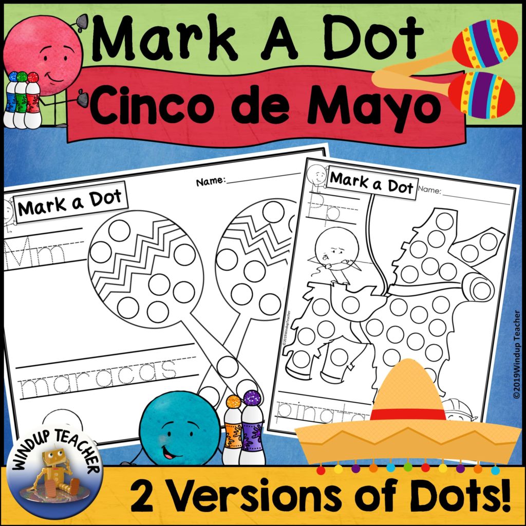 Cinco de Mayo Bingo Dot Dauber Worksheets - Do-A-Dot Marker Printable ...
