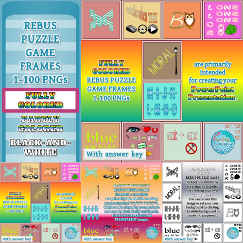 Fully Colored HALLOWEEN Rebus Puzzle Game Frames 151–175 PNGs | Made By ...