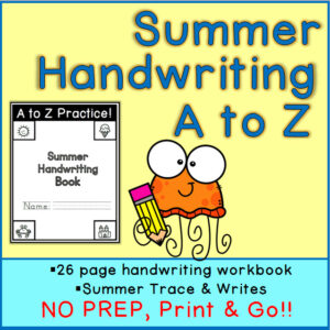 Printable Summer Handwriting
