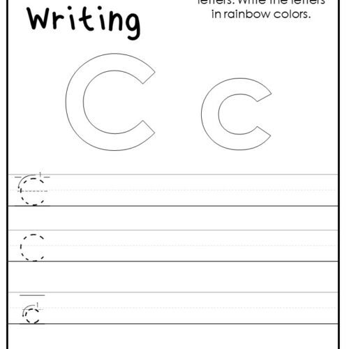alphabet rainbow writing worksheets preschool k made by teachers